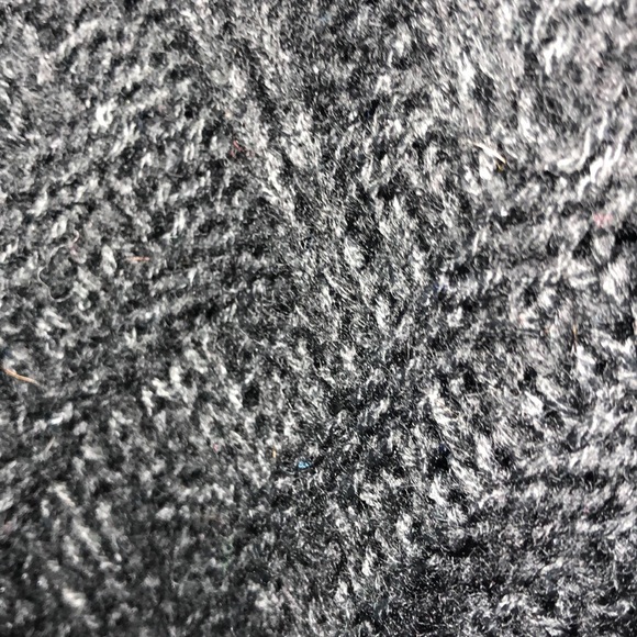 Long Grey Black Poncho - Picture 4 of 5